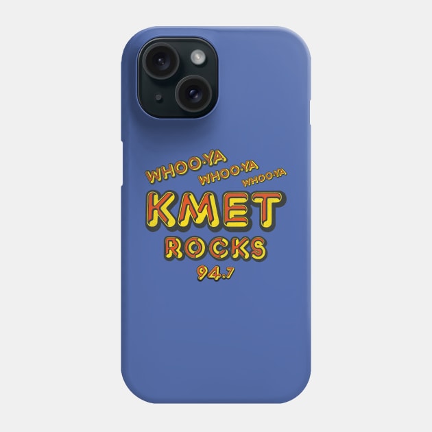 KMET Rocks Retro Defunct Los Angeles Radio Station Phone Case by darklordpug