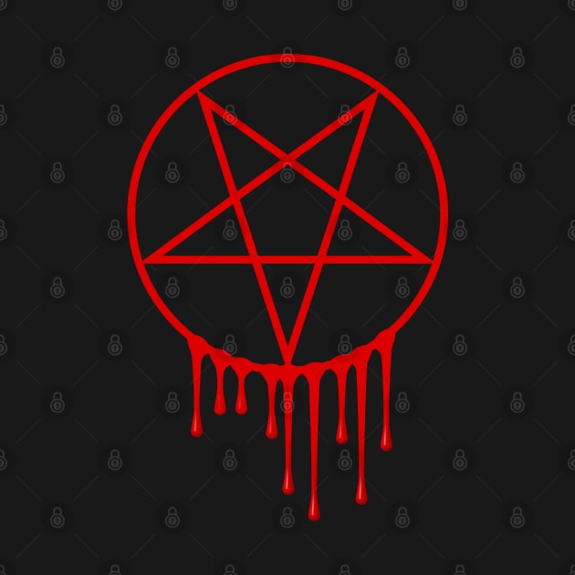 Dripping Blood Pentagram by Dark Night Designs