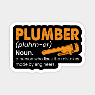 Plumber Funny Job Definition Gift Magnet