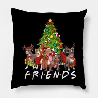 Christmas Tree Pitbulls Pillow