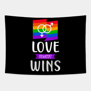 LGBT Love Wins Gay Pride Statement Saying Love Tapestry