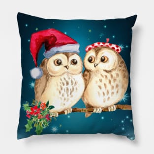 Christmas Owls Pillow