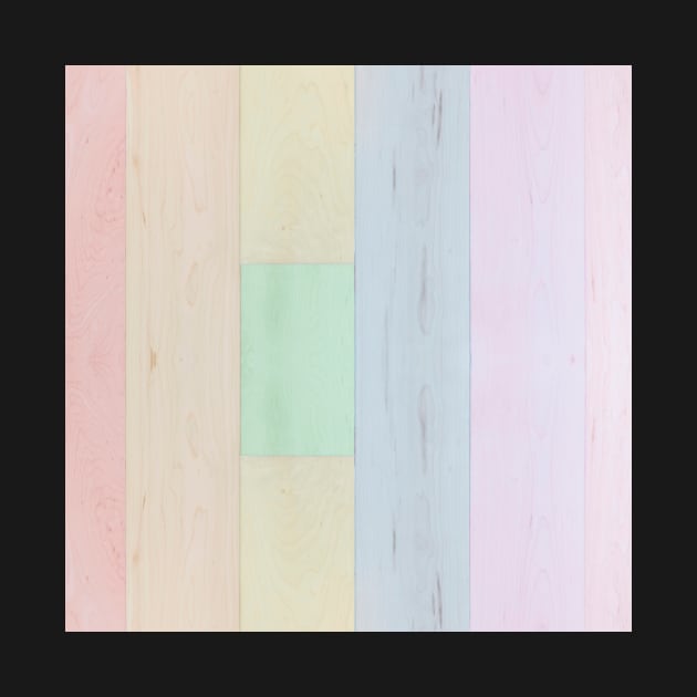 Pastel Rainbow Wood Grain by greenoriginals