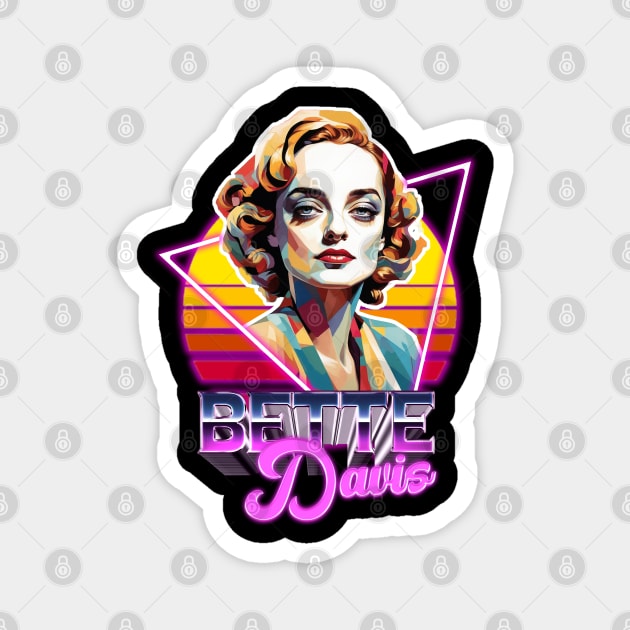 bette davis neon sunset Magnet by peabo_mr