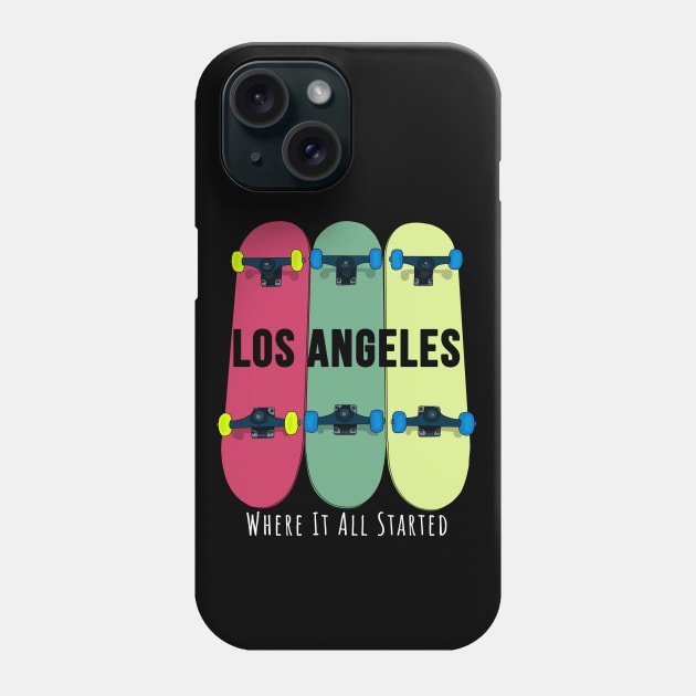 Los Angeles Where it All Started Skateboarding Skate Phone Case by DiegoCarvalho