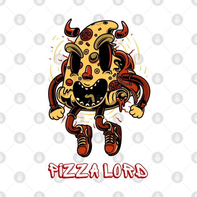 The Evil Pizza Lord for pizza lovers and halloween party by PunManArmy