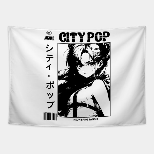 City Pop Tapestry by Neon Bang Bang