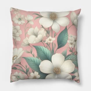 White Flowers Pillow