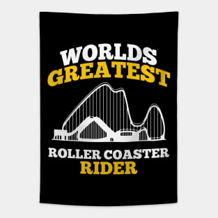 roller coaster rider Tapestry