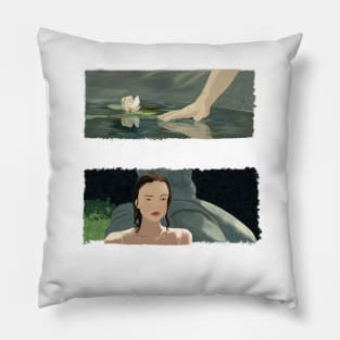 Water Lily and woman Pillow