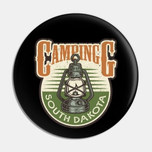 Camping Lantern South Dakota Pin