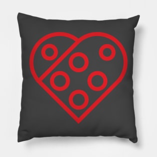 Build a Heart - Red Pillow