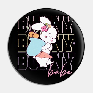 Bunny Babe easter day Pin