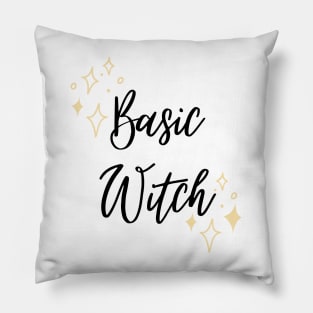 Basic Witch Halloween Cute Minimalistic Graphic Design Stars Cute Pillow