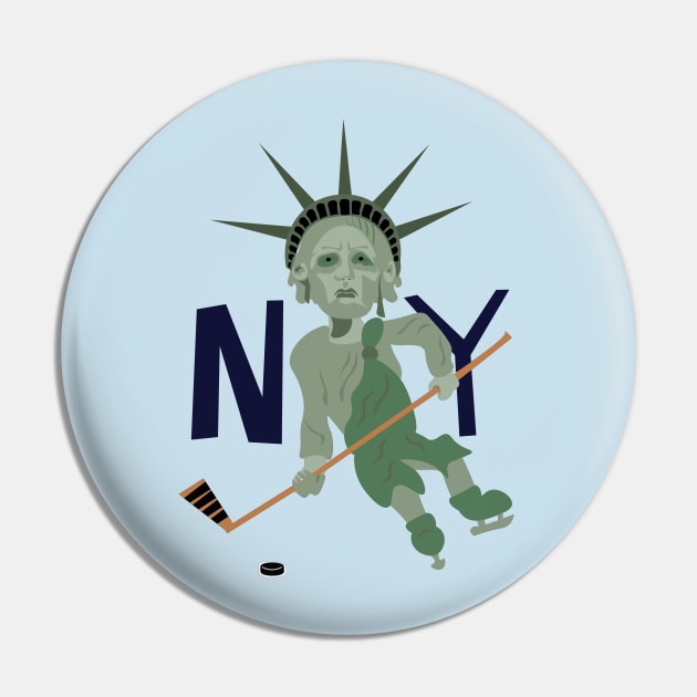 Lady Liberty Hockey Pin by MAS Design Co