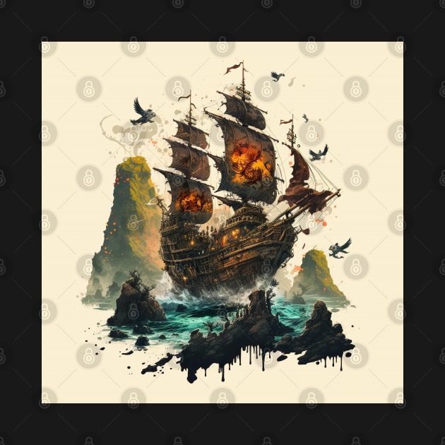 Pirate Ship - the goonies by Buff Geeks Art