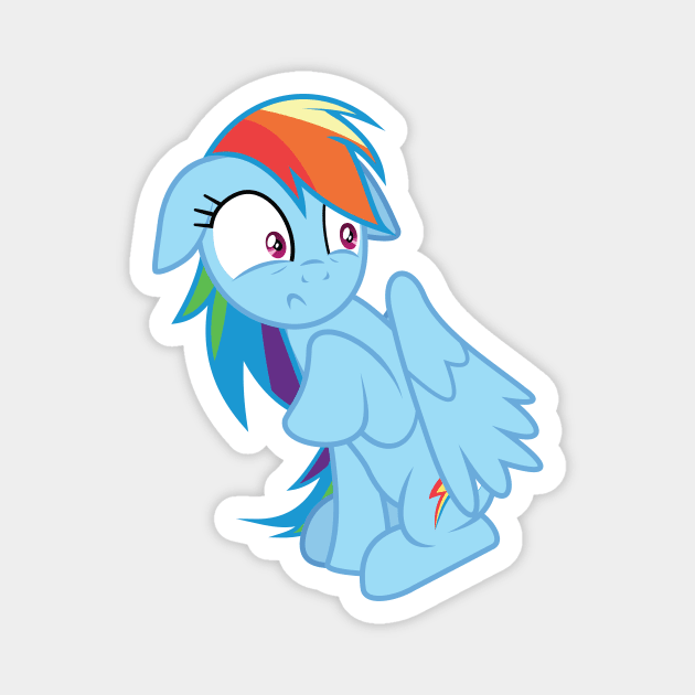 Scared Rainbow Dash Magnet by Wissle