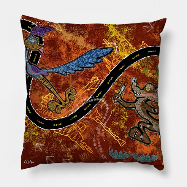 Road Runner Vs Wile E Coyote - Deadly Dreaming Pillow by SammyHill