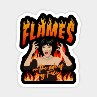 Flames on the side of my face vintage Magnet