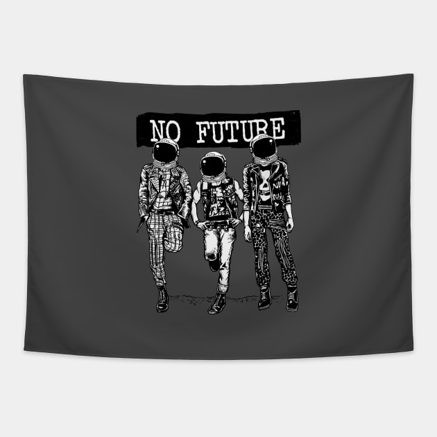 No Future Street Art Tapestry by Fiondeso