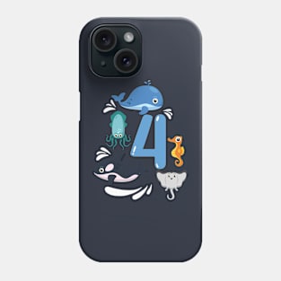 ocean summer 4th birthday Phone Case