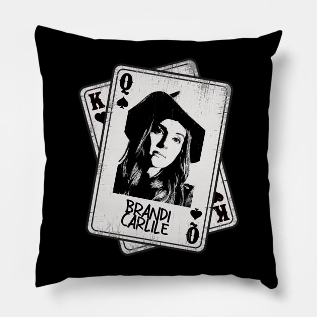 Retro Brandi Carlile Card Style Pillow by Slepet Anis