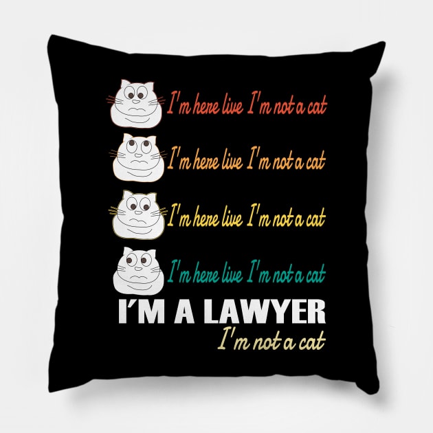I'm here live I'm not a cat funny lawyer video chat Pillow by DODG99