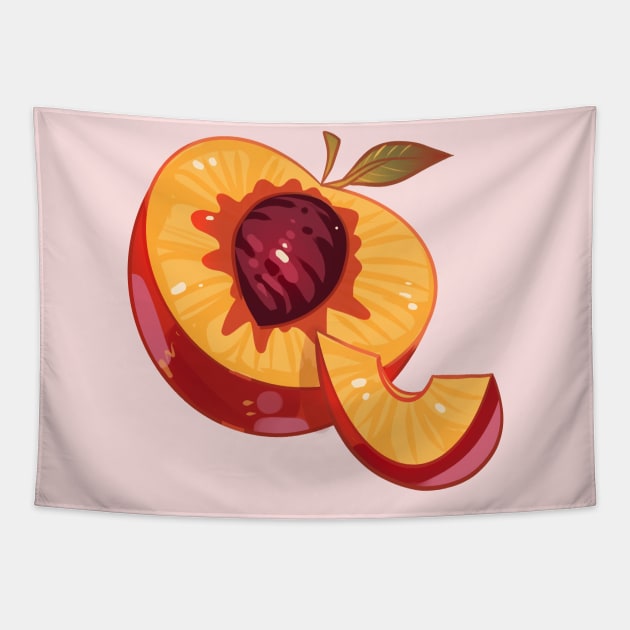 Sparkly Peach Tapestry by Claire Lin