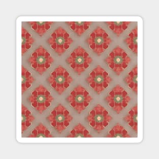 Japanese geometric seamless pattern Magnet