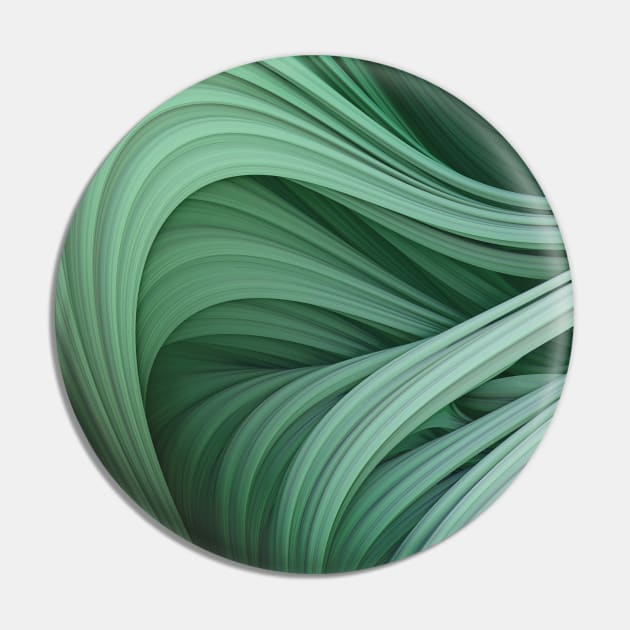 Stranded Strain. Emerald Green Abstract Art Strands Pin by love-fi