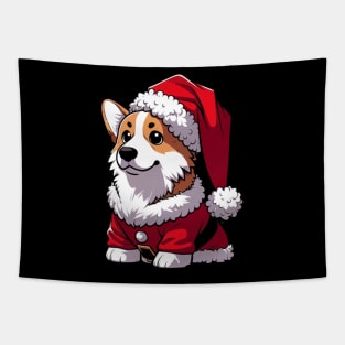 Cute Anime Christmas Corgi Tapestry