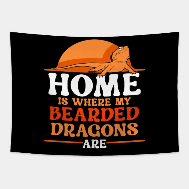 Home is where my Bearded Dragons are Tapestry by omorihisoka