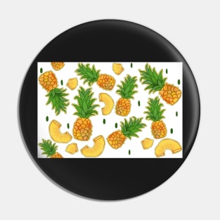 Pineapples on White Pin