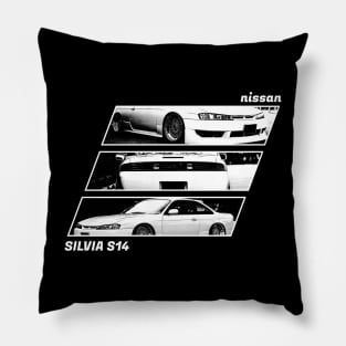NISSAN SILVIA S14 KOUKI Black 'N White Archive 2 (Black Version) Pillow
