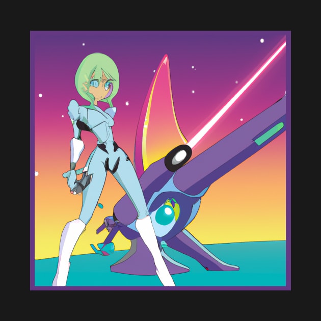 Anime Girl with Space Gun by Starbase79