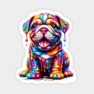 Colorful melting Dog #6 Magnet