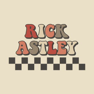 Rick Astley Checkered Retro Groovy Style T-Shirt