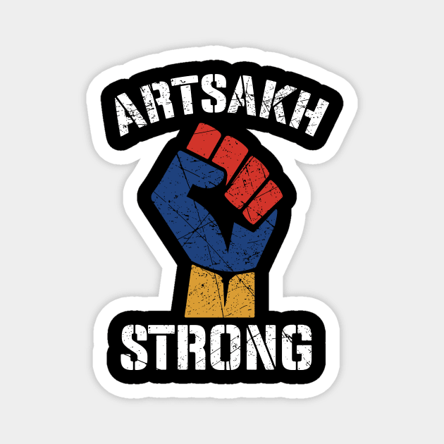 Distressed Artsakh Strong Artsakh is Armenia - Armenian Flag Magnet by Your Funny Gifts