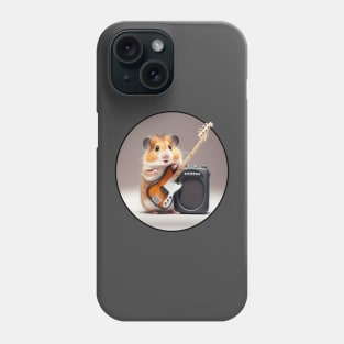 Rock'n'roll hamster playing the guitar Phone Case