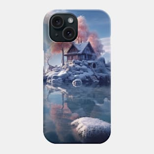 Cottage House On Lake Serene Landscape Phone Case