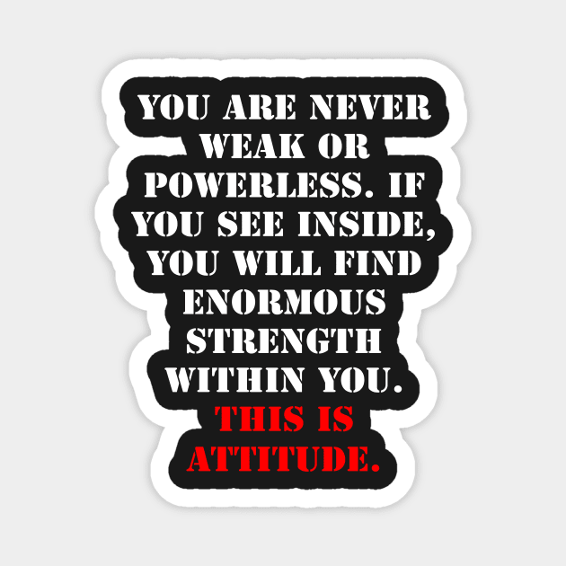 What is attitude ? Magnet by fantastic-designs