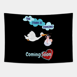 Coming Soon - Women Pregnancy Announcement Tapestry