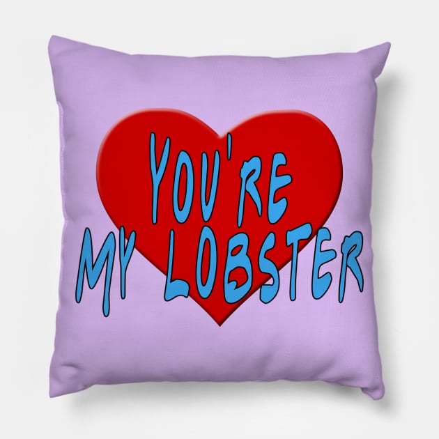 Heart You're My Lobster Pillow by snknjak