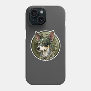 Toy Fox Terrier Camouflage Motif Phone Case