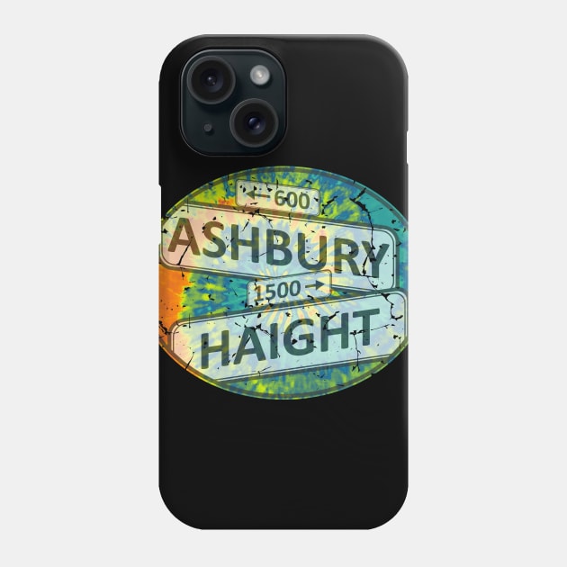 60s 70s Retro Flower Power - Haight Ashbury Street Signs 1 Phone Case by EDDArt