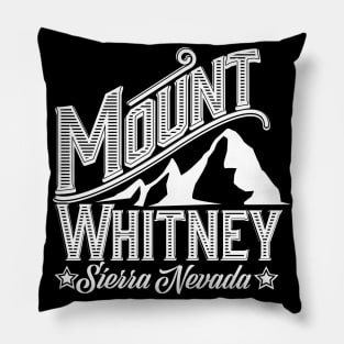 Mount Whitney Sierra Nevada Travel poster Pillow