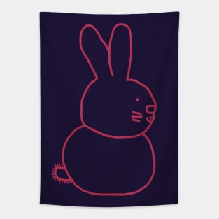 Color of the Year 2023 Viva Magenta Bunny Rabbit Tapestry