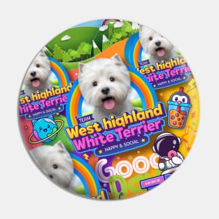 West highland terrier dog v2 Pin