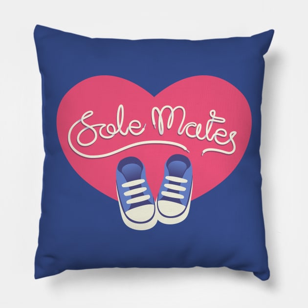 Sole Mates - Pink and Purple Pillow by Abbilaura