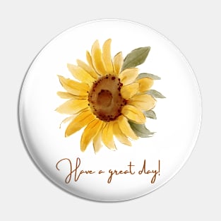 The Sunflower Digital Art Pin